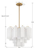 ADD-306-AG-WH Addis 6 Light Chandelier | Dimensions Image