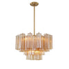 Crystorama Addis 22'' Chandelier in Aged Brass - Front View