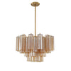 Crystorama Addis 22'' Chandelier in Aged Brass - Additional View