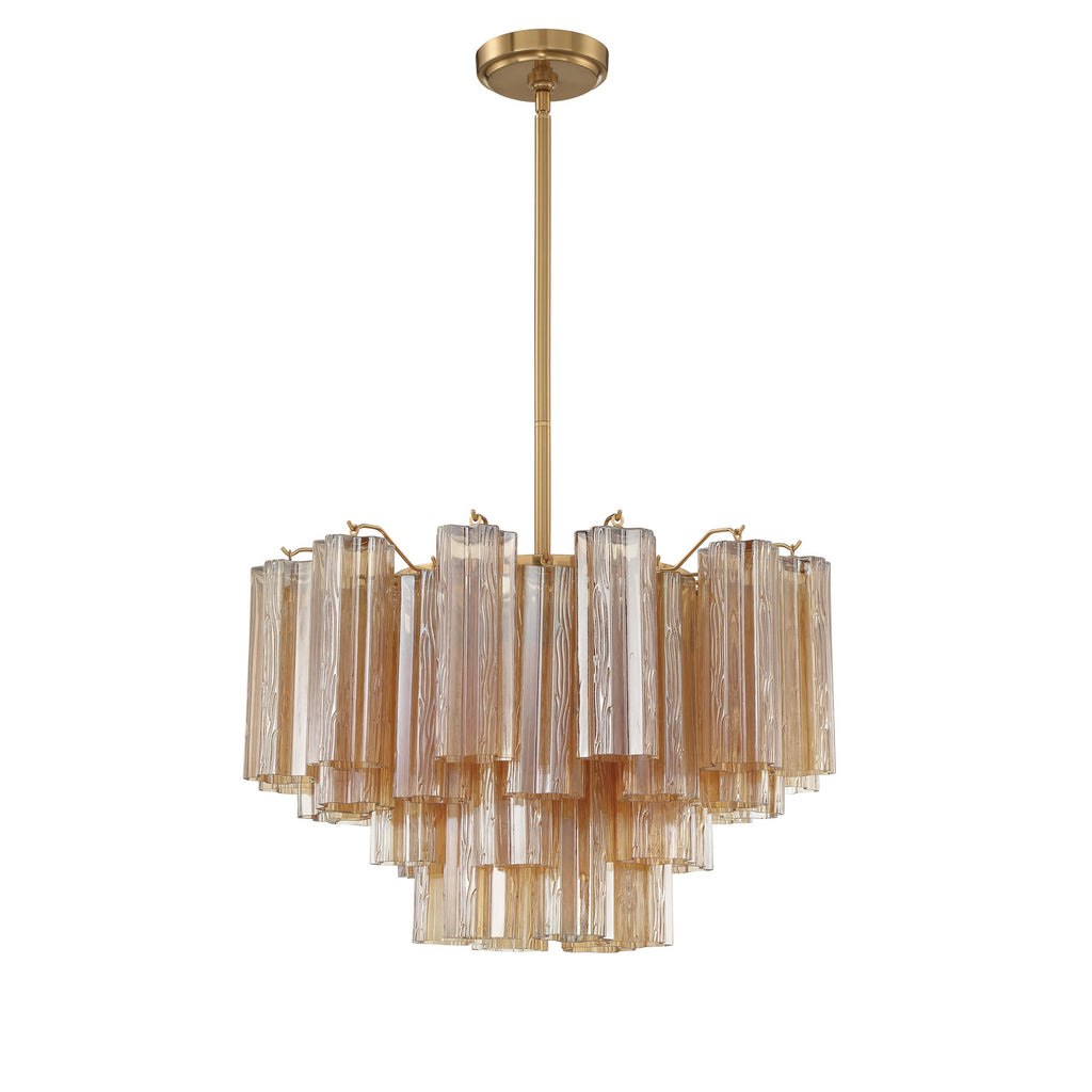 Crystorama Addis 22'' Chandelier in Aged Brass - Additional View