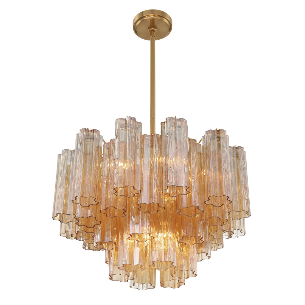 Crystorama Addis 22'' Chandelier in Aged Brass - Additional View