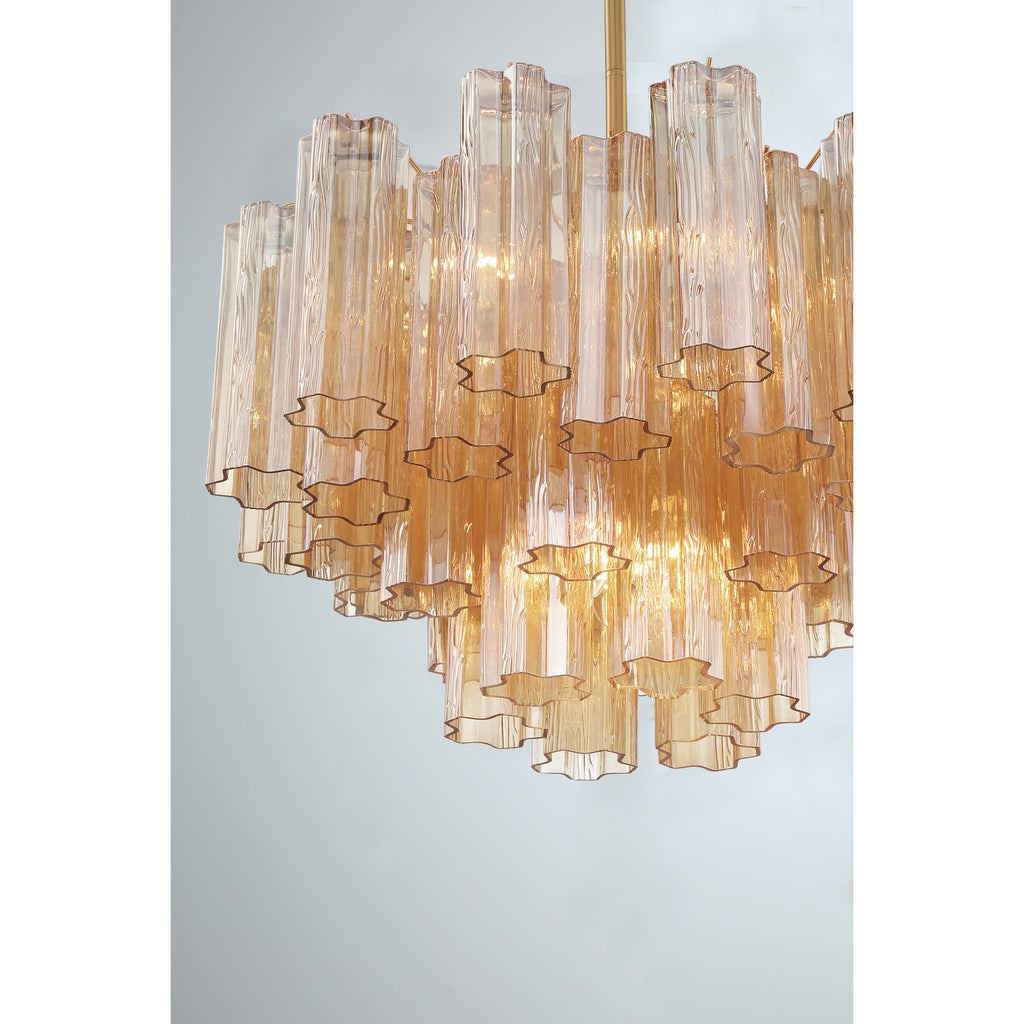 Crystorama Addis 22'' Chandelier in Aged Brass - Additional View