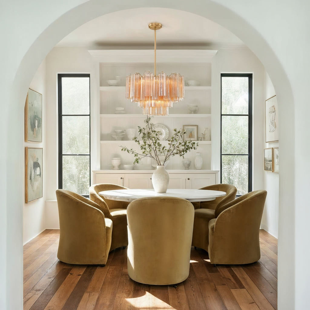 ADD-308-AG-AM Addis 22'' Chandelier | Lifestyle Image