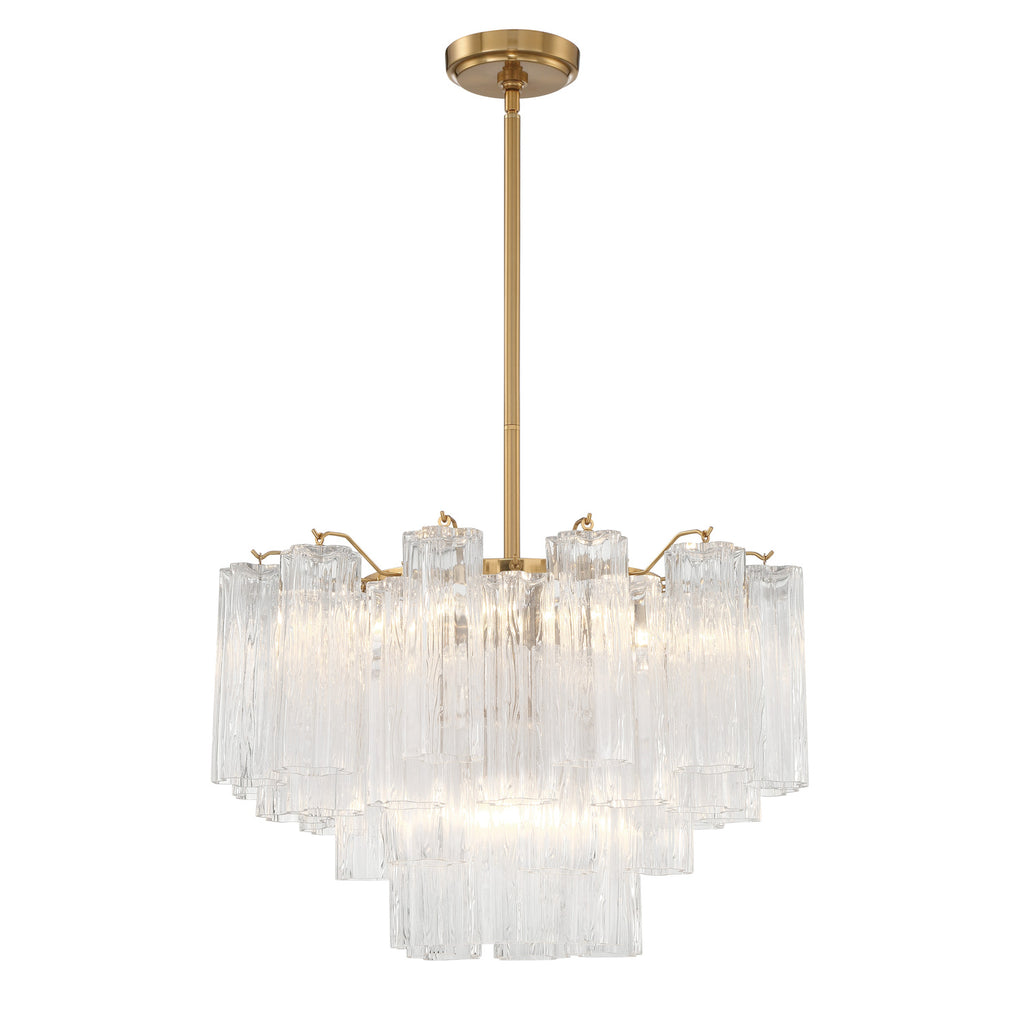 Crystorama Addis 22'' Chandelier in Aged Brass - Additional View