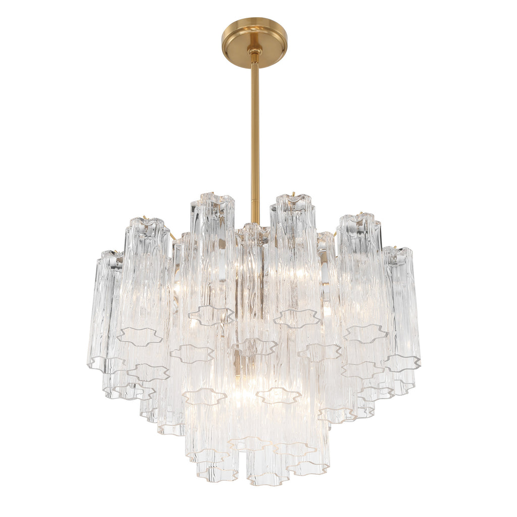 Crystorama Addis 22'' Chandelier in Aged Brass - Additional View