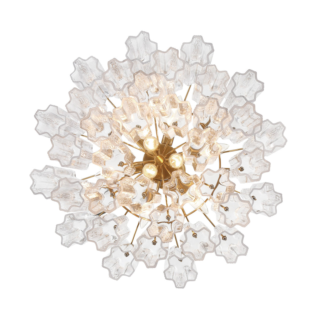 Crystorama Addis 22'' Chandelier in Aged Brass - Additional View