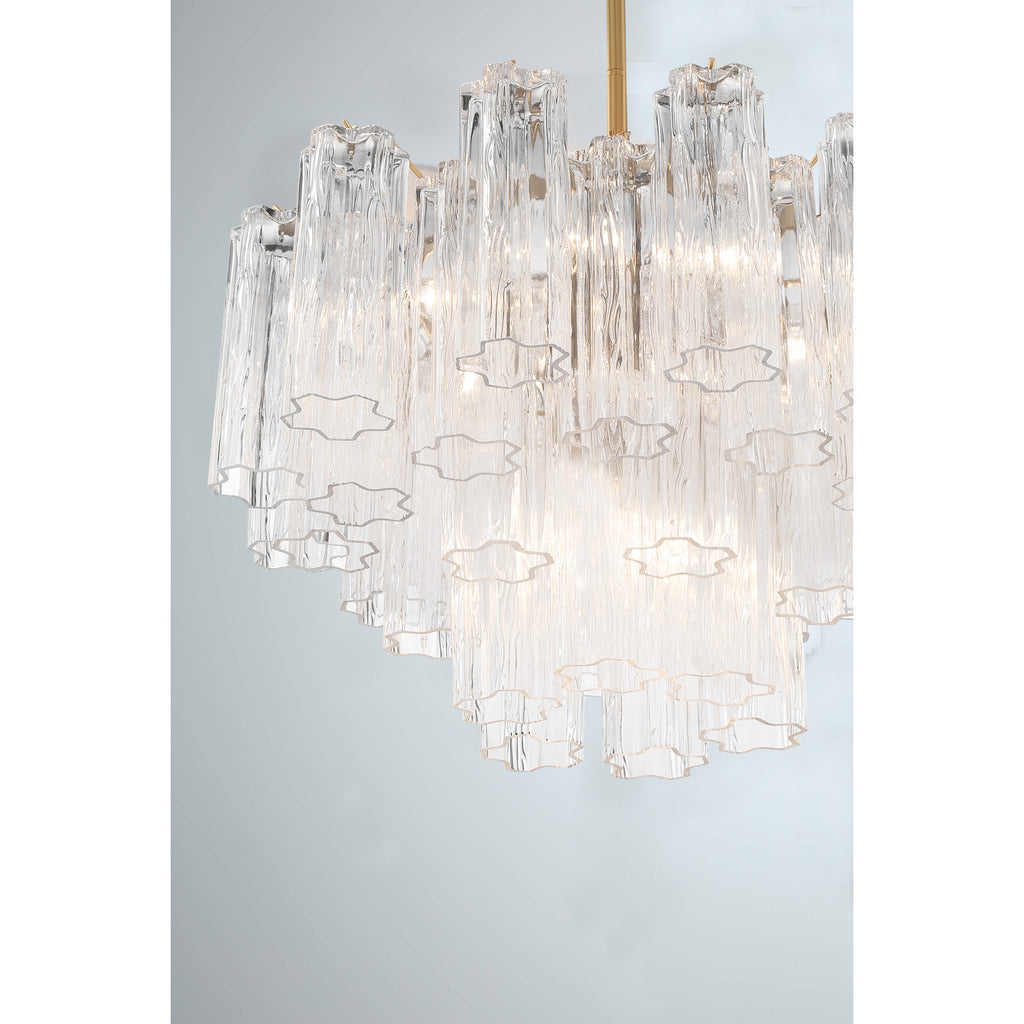 Crystorama Addis 22'' Chandelier in Aged Brass - Additional View