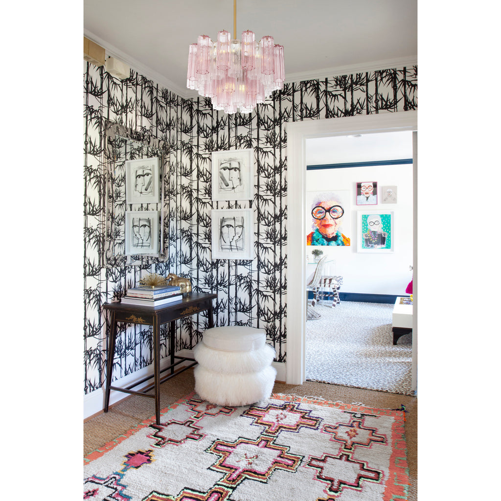 Crystorama Addis 22'' Chandelier in Aged Brass - Lifestyle View