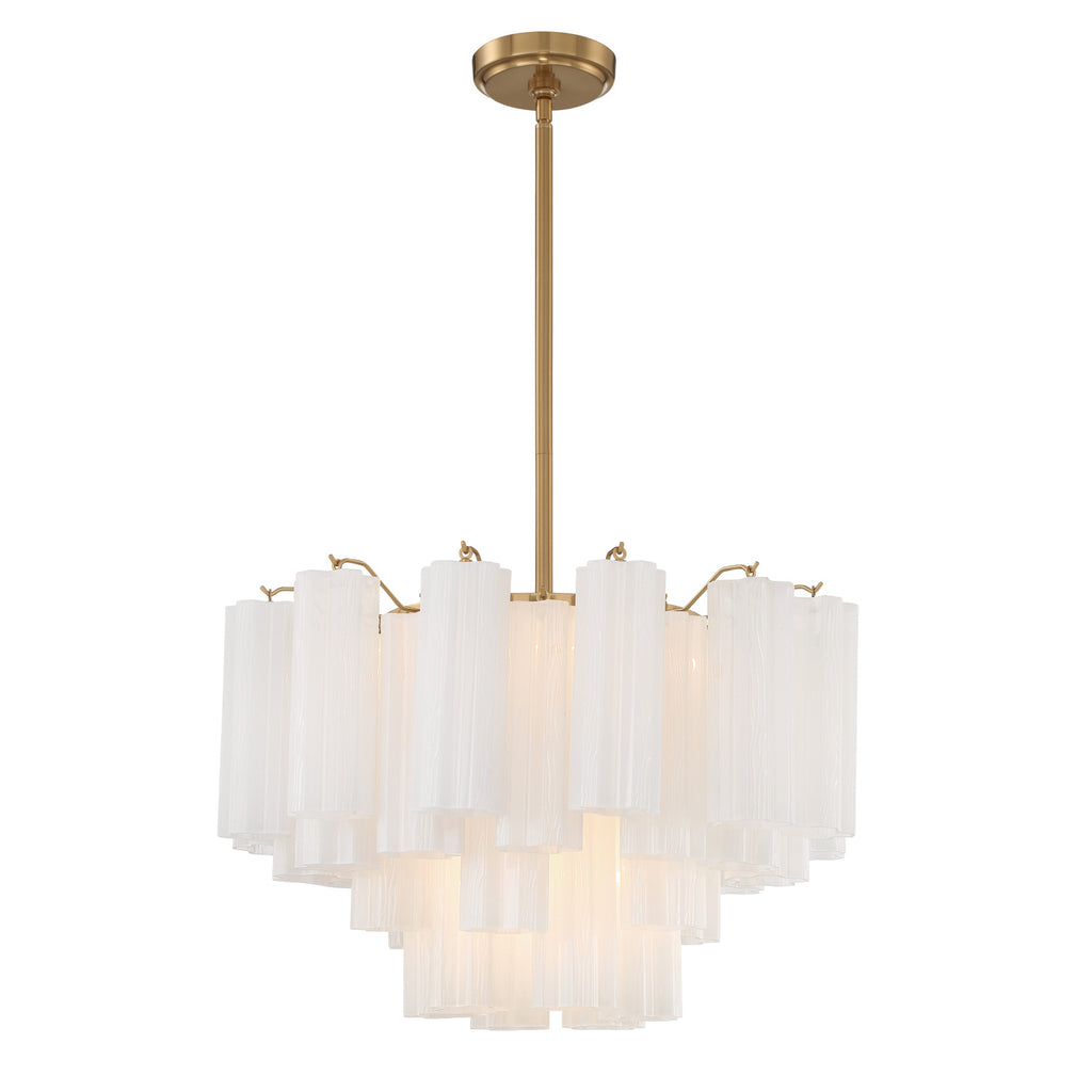 Crystorama Addis 22'' Chandelier in Aged Brass - Additional View