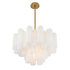 Crystorama Addis 22'' Chandelier in Aged Brass - Additional View