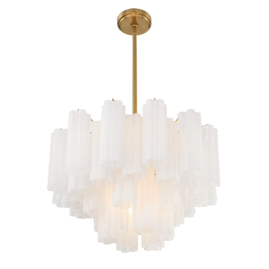 Crystorama Addis 22'' Chandelier in Aged Brass - Additional View