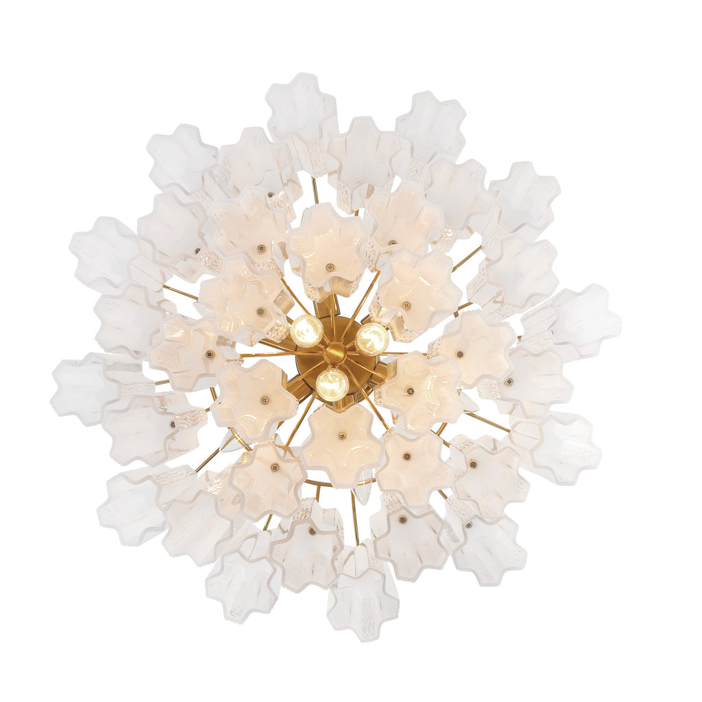Crystorama Addis 22'' Chandelier in Aged Brass - Additional View