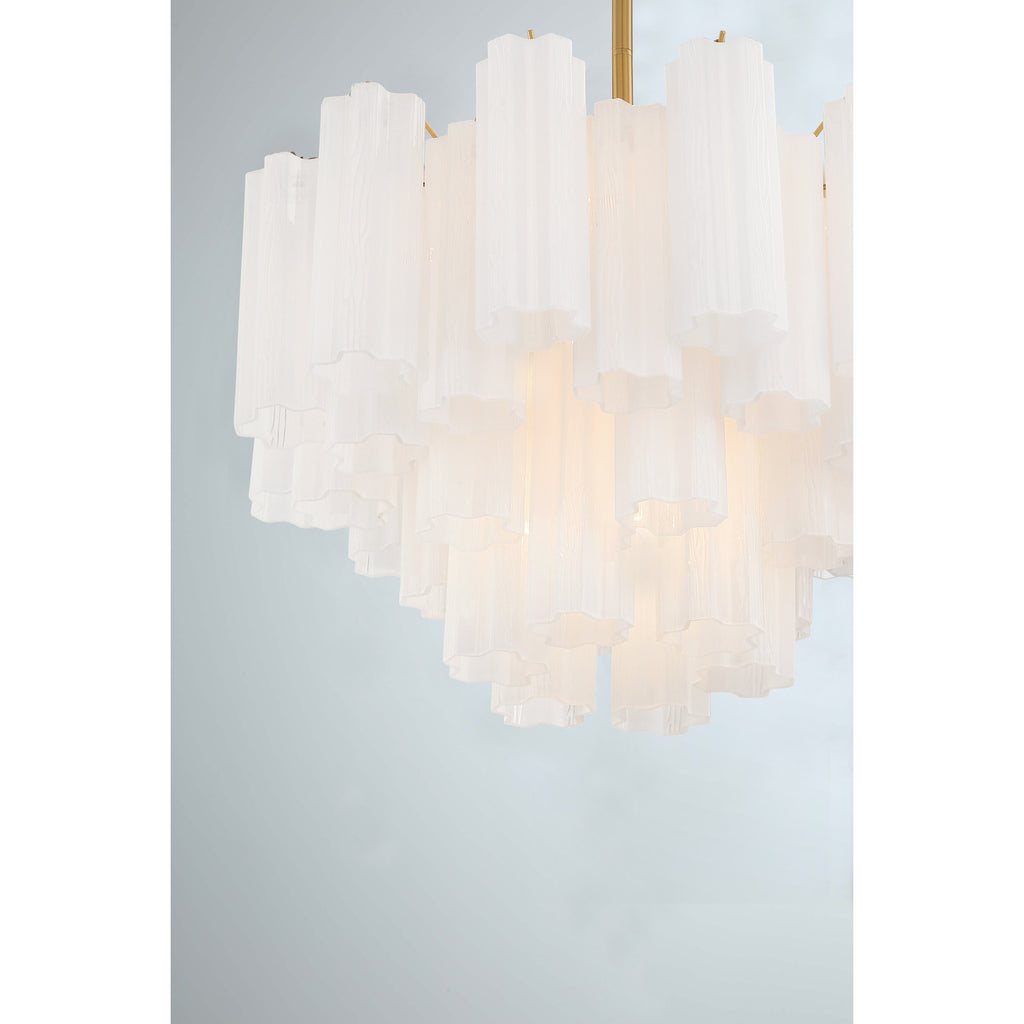 Crystorama Addis 22'' Chandelier in Aged Brass - Additional View