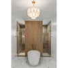 Crystorama Addis 22'' Chandelier in Aged Brass - Lifestyle View