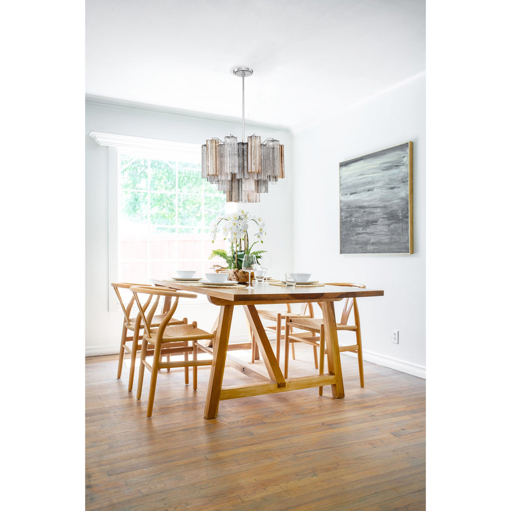 Crystorama Addis 22'' Chandelier in Polished Chrome - Lifestyle View