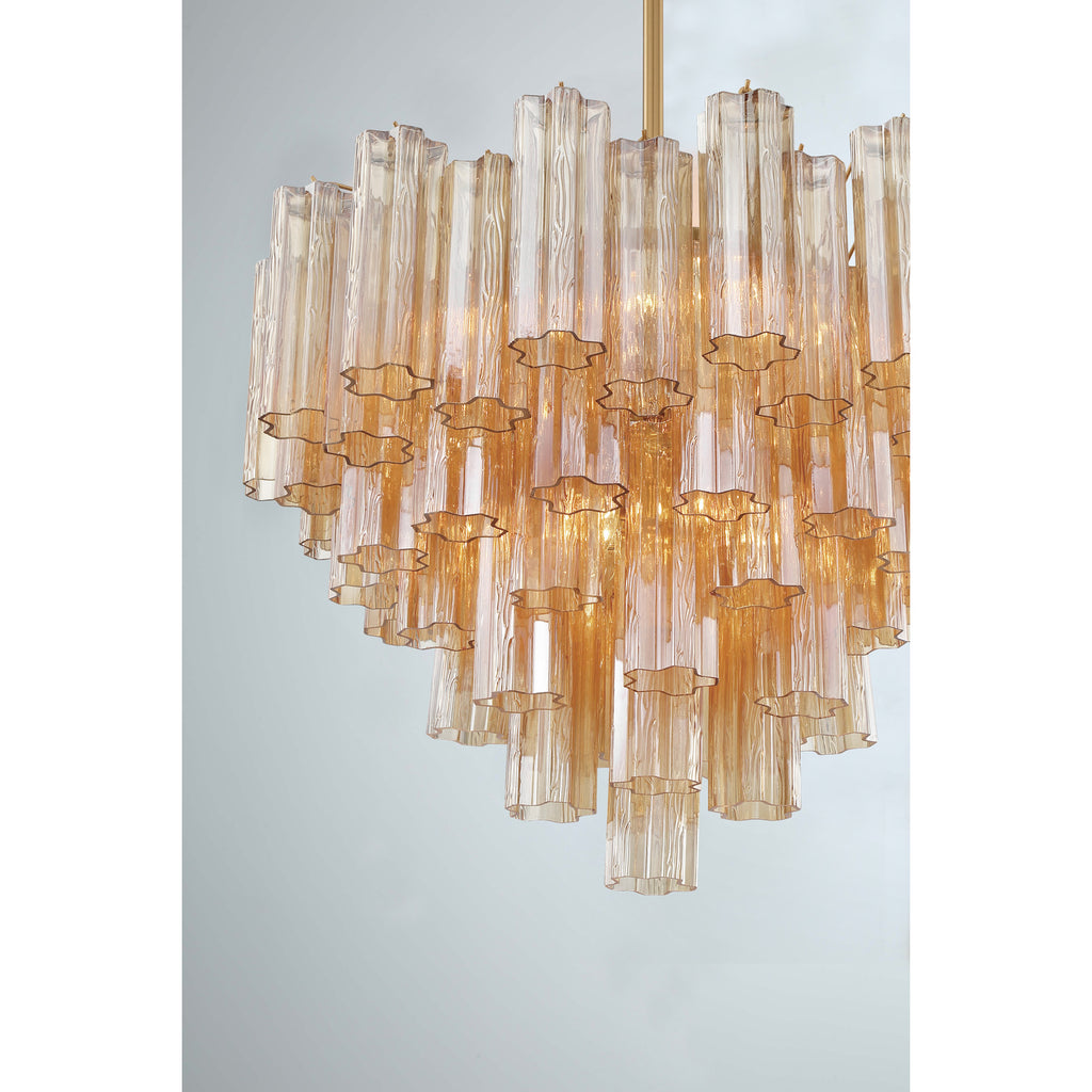 Crystorama Addis 26.75'' Chandelier in Aged Brass - Additional View
