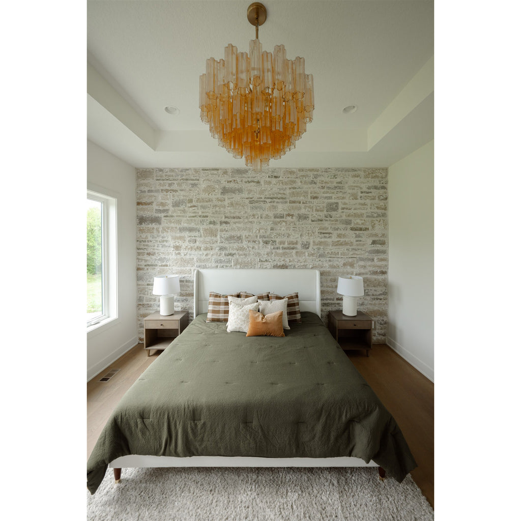 Crystorama Addis 26.75'' Chandelier in Aged Brass - Lifestyle View