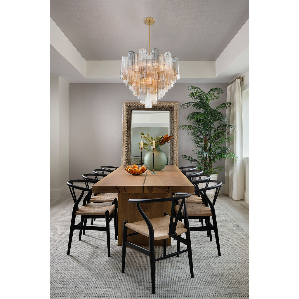Crystorama Addis 26.75'' Chandelier in Aged Brass - Lifestyle View