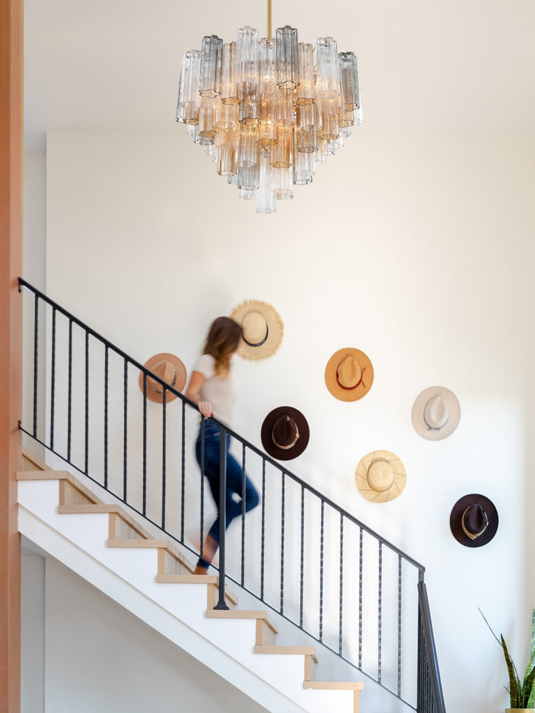 ADD-312-AG-AU Addis 26.75'' Chandelier | Lifestyle Image