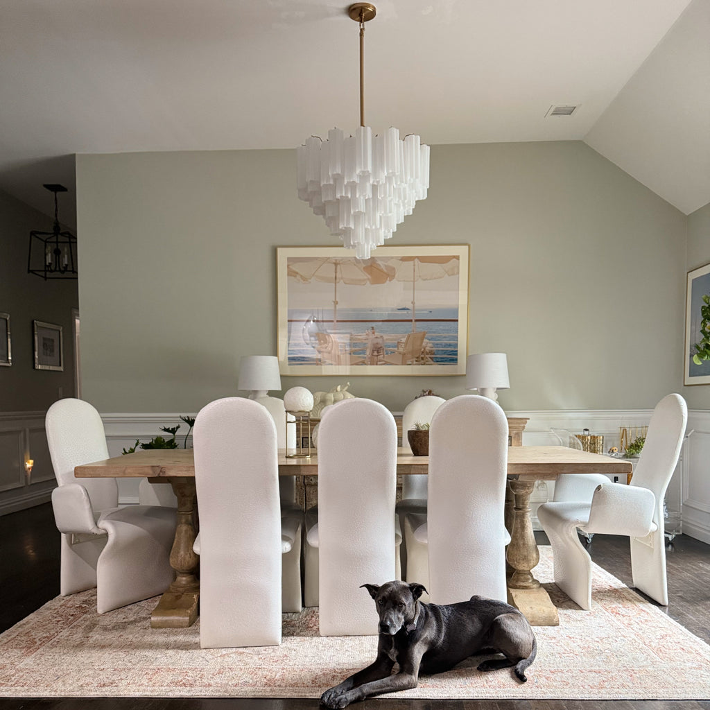 ADD-312-AG-WH Addis 26.75'' Chandelier | Lifestyle Image