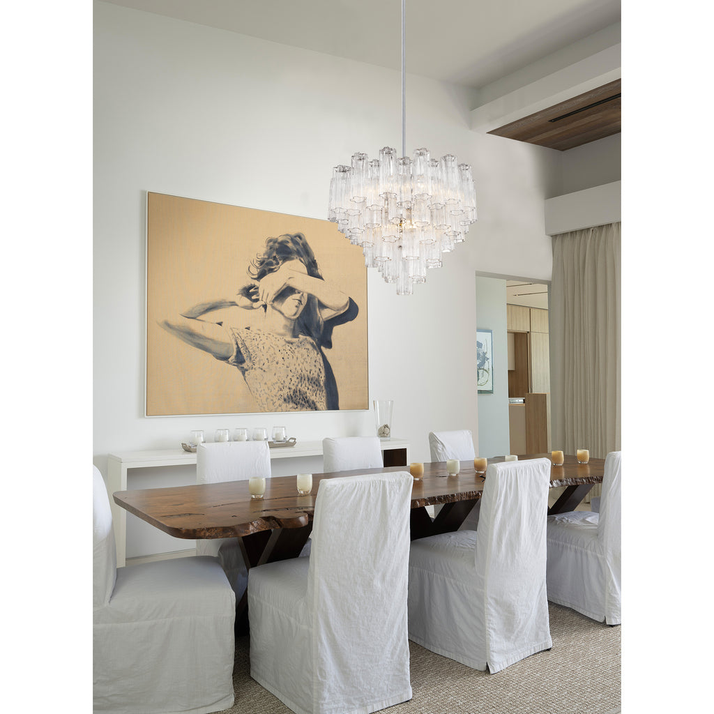 Crystorama Addis 26.75'' Chandelier in Polished Chrome - Lifestyle View