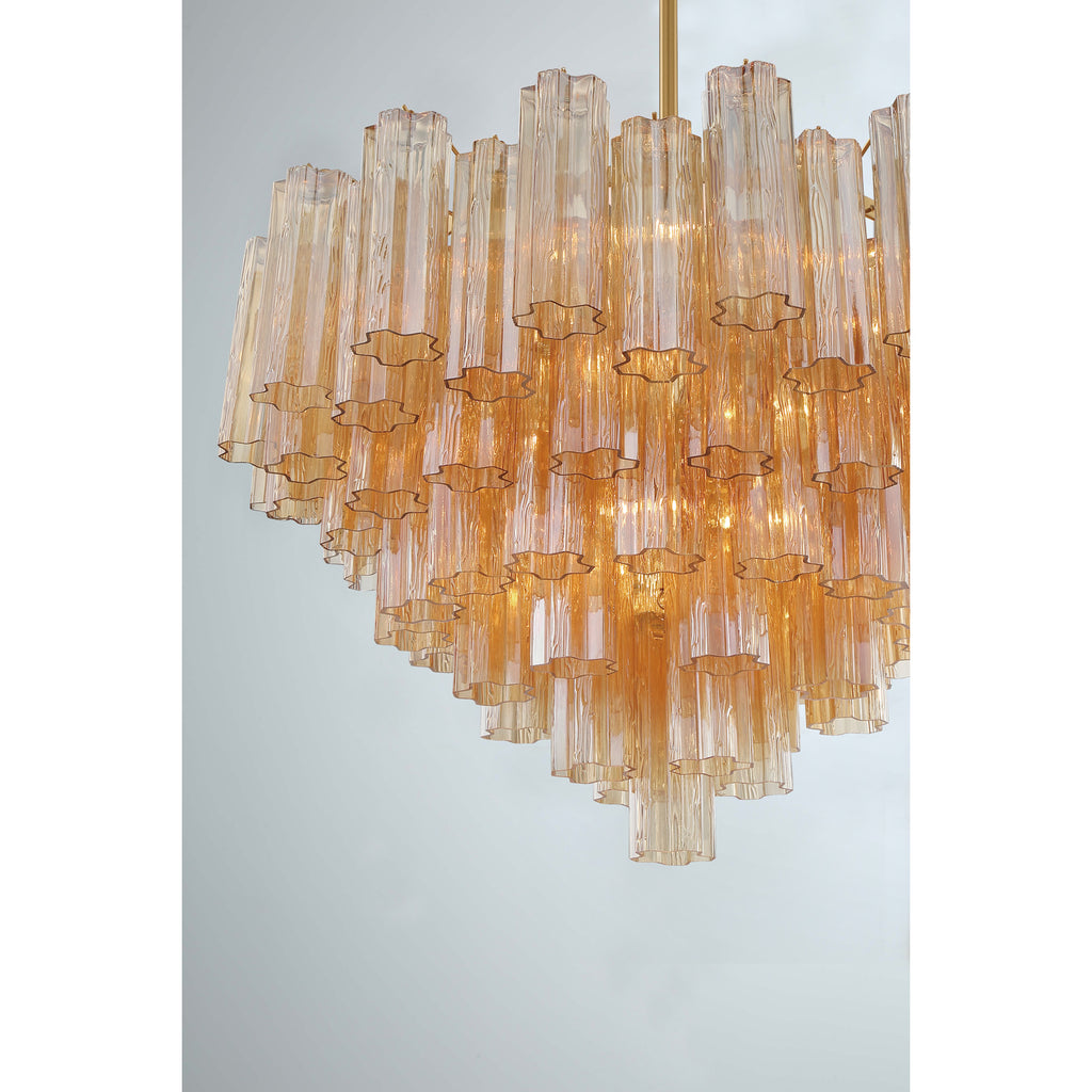 Crystorama Addis 32'' Chandelier in Aged Brass - Additional View