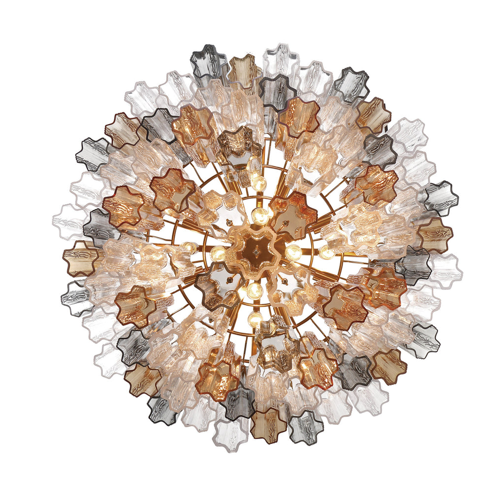 Crystorama Addis 32'' Chandelier in Aged Brass - Additional View