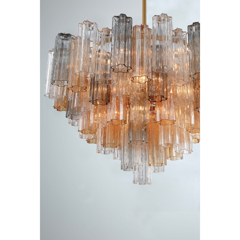 Crystorama Addis 32'' Chandelier in Aged Brass - Additional View