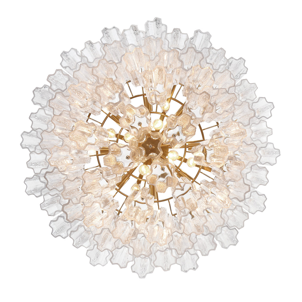Crystorama Addis 32'' Chandelier in Aged Brass - Additional View