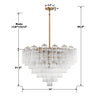 ADD-316-AG-CL Addis 16 Light Chandelier | Dimensions Image