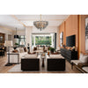 Crystorama Addis 32'' Chandelier in Aged Brass - Lifestyle View