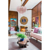 Crystorama Addis 32'' Chandelier in Aged Brass - Lifestyle View