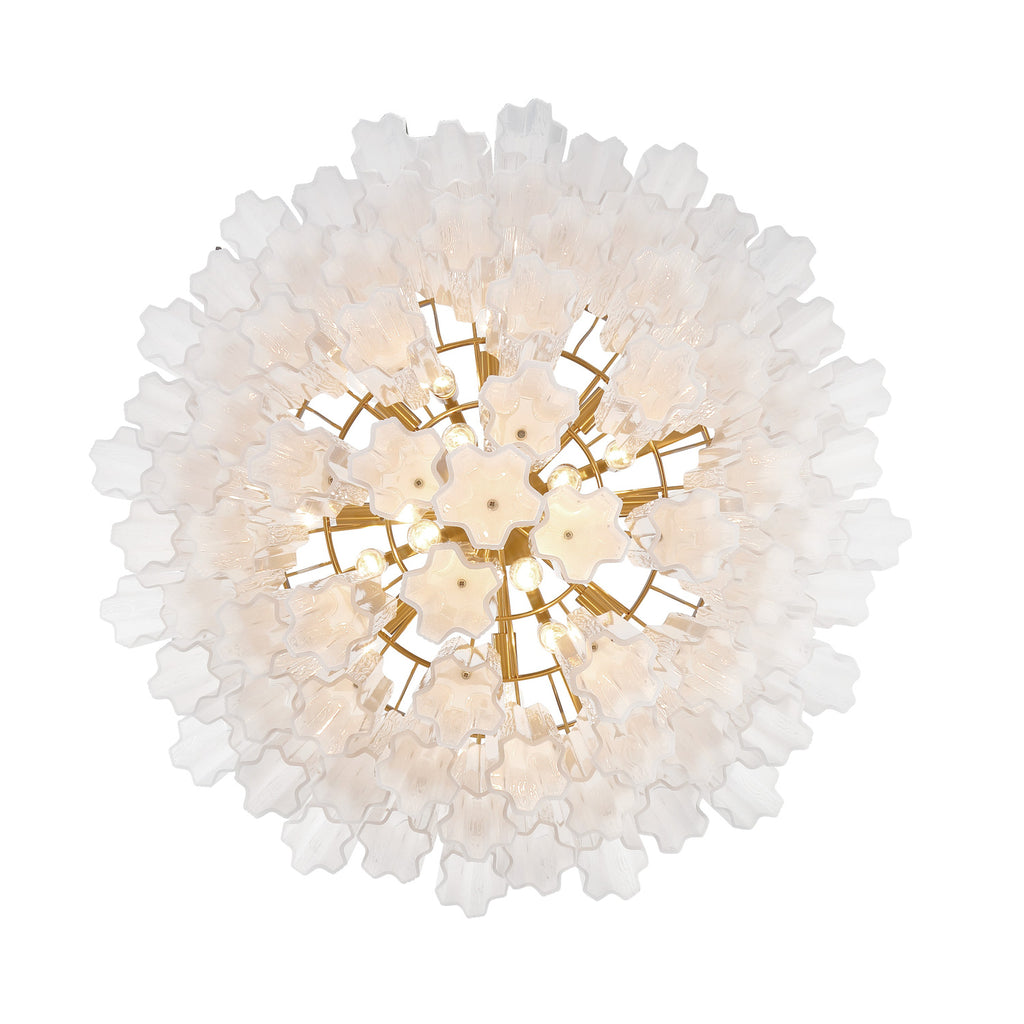 Crystorama Addis 32'' Chandelier in Aged Brass - Additional View