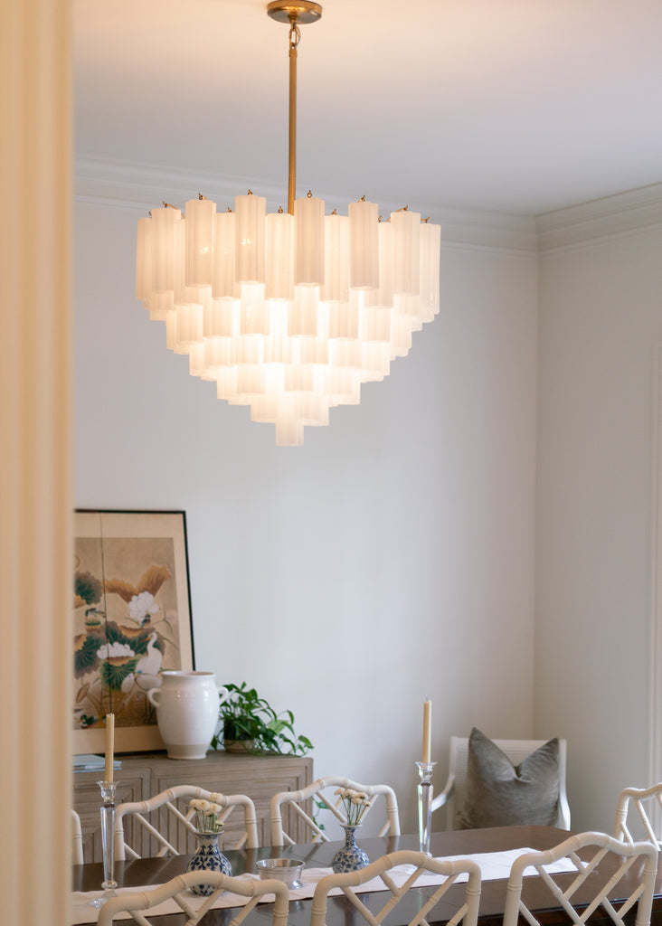 ADD-316-AG-WH Addis 32'' Chandelier | Lifestyle Image