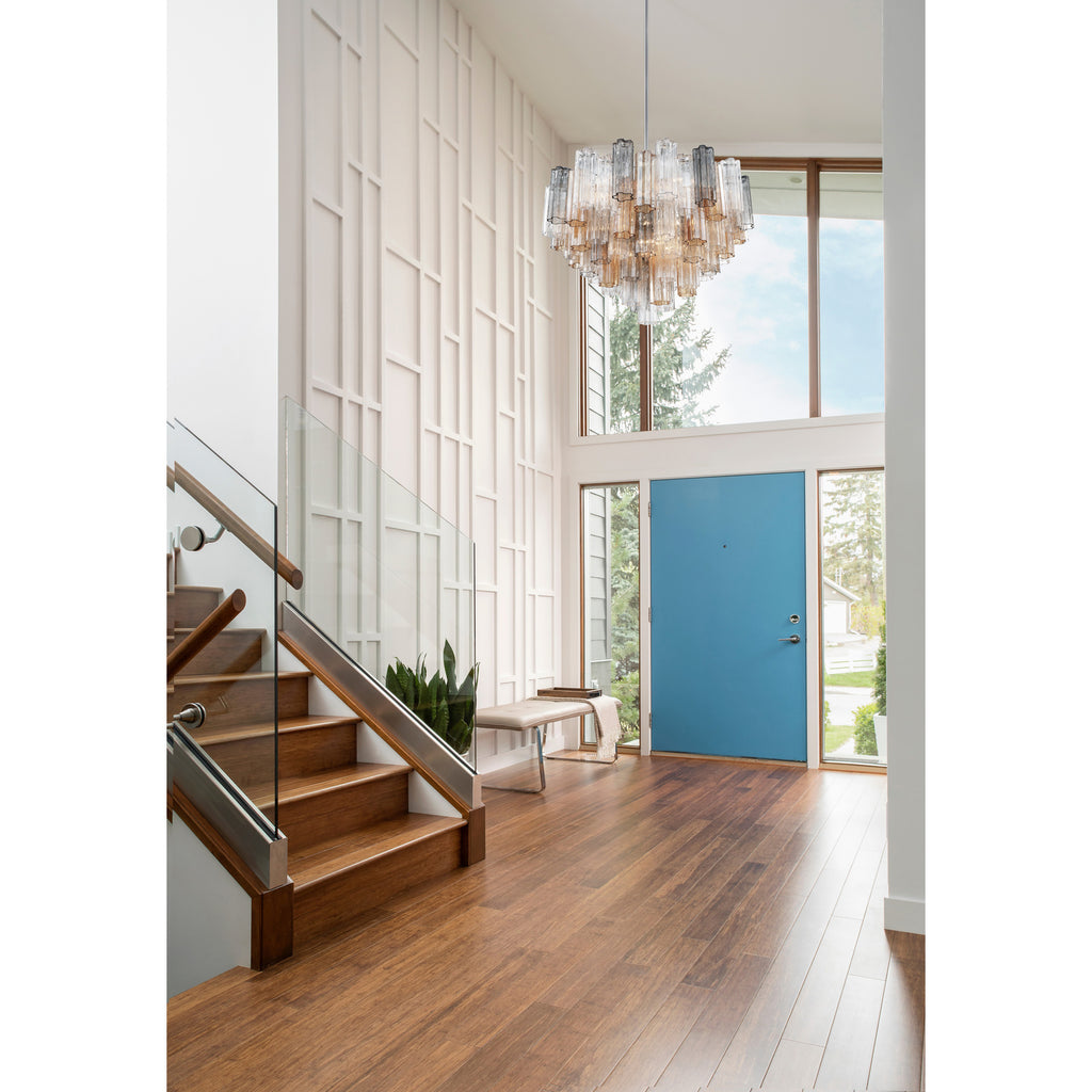 Crystorama Addis 32'' Chandelier in Polished Chrome - Lifestyle View