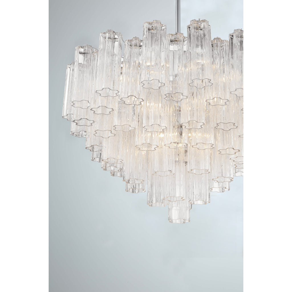 Crystorama Addis 32'' Chandelier in Polished Chrome - Additional View