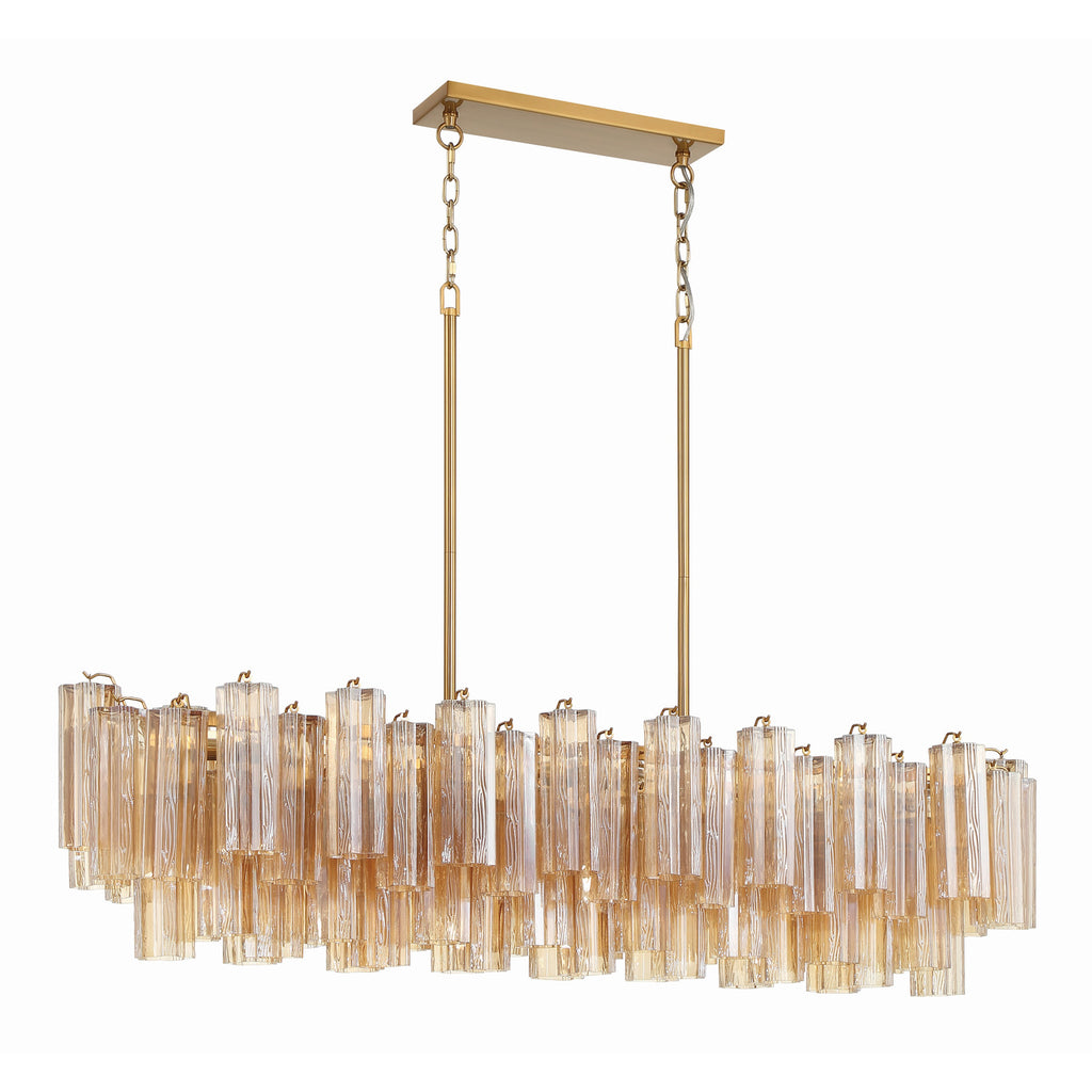 Crystorama Addis 51.75'' Linear Chandelier in Aged Brass - Additional View