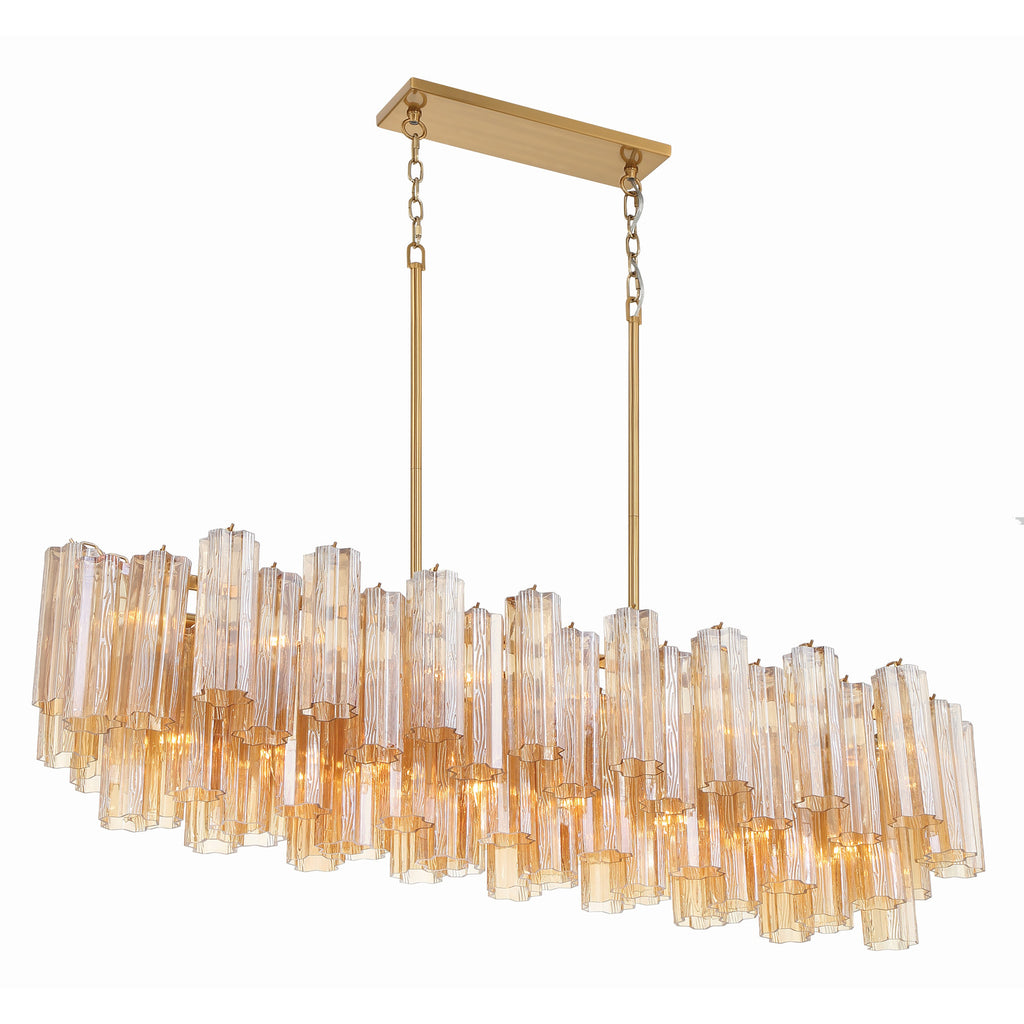 Crystorama Addis 51.75'' Linear Chandelier in Aged Brass - Additional View