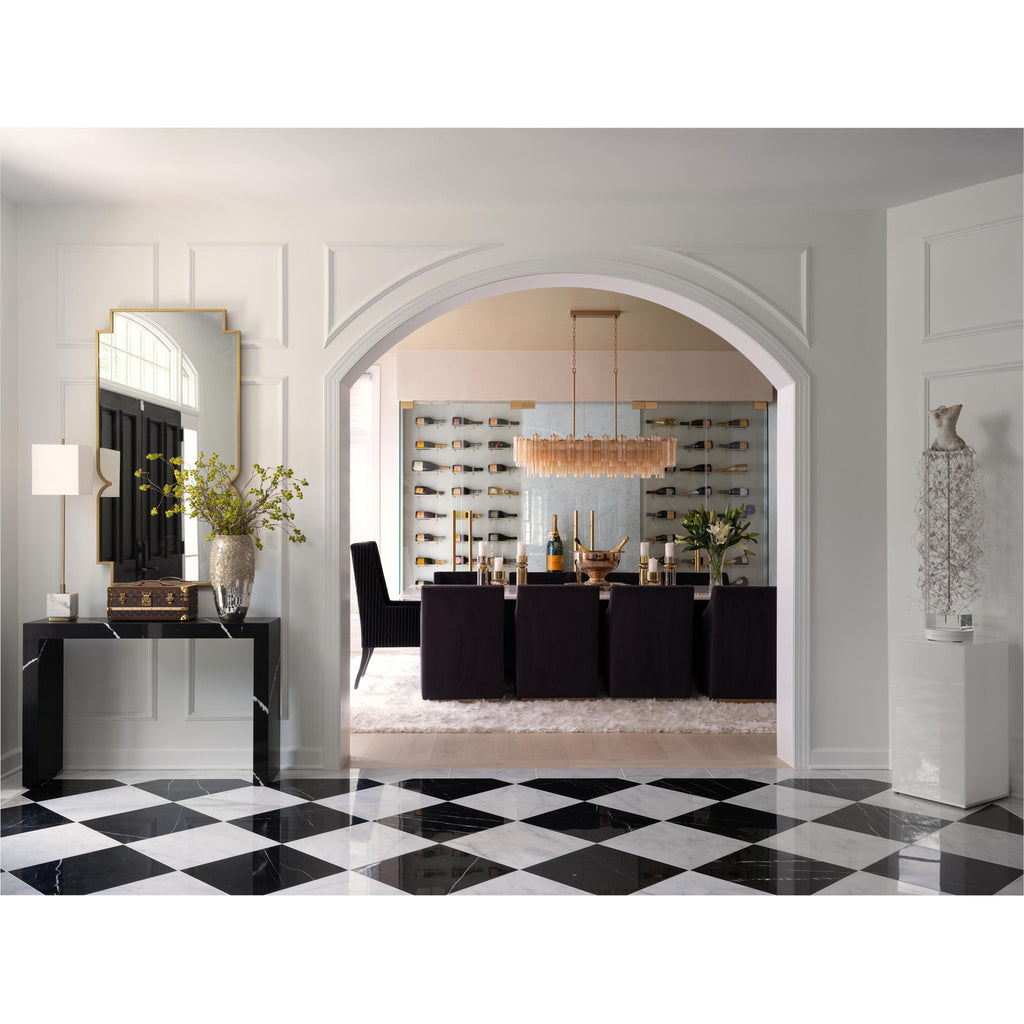 Crystorama Addis 51.75'' Linear Chandelier in Aged Brass - Lifestyle View