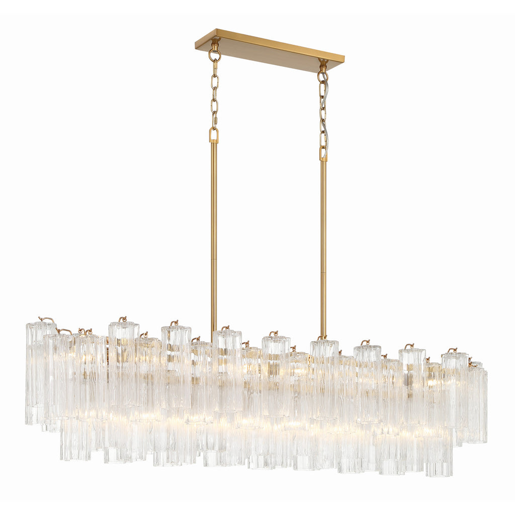 Crystorama Addis 51.75'' Linear Chandelier in Aged Brass - Additional View