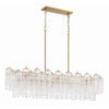 Crystorama Addis 51.75'' Linear Chandelier in Aged Brass - Additional View