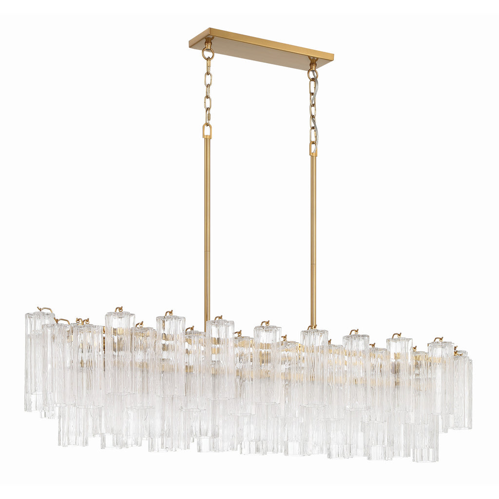Crystorama Addis 51.75'' Linear Chandelier in Aged Brass - Additional View