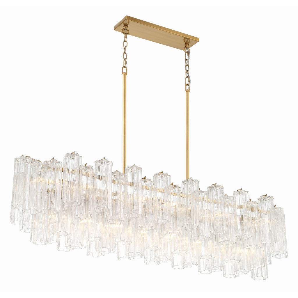 Crystorama Addis 51.75'' Linear Chandelier in Aged Brass - Additional View
