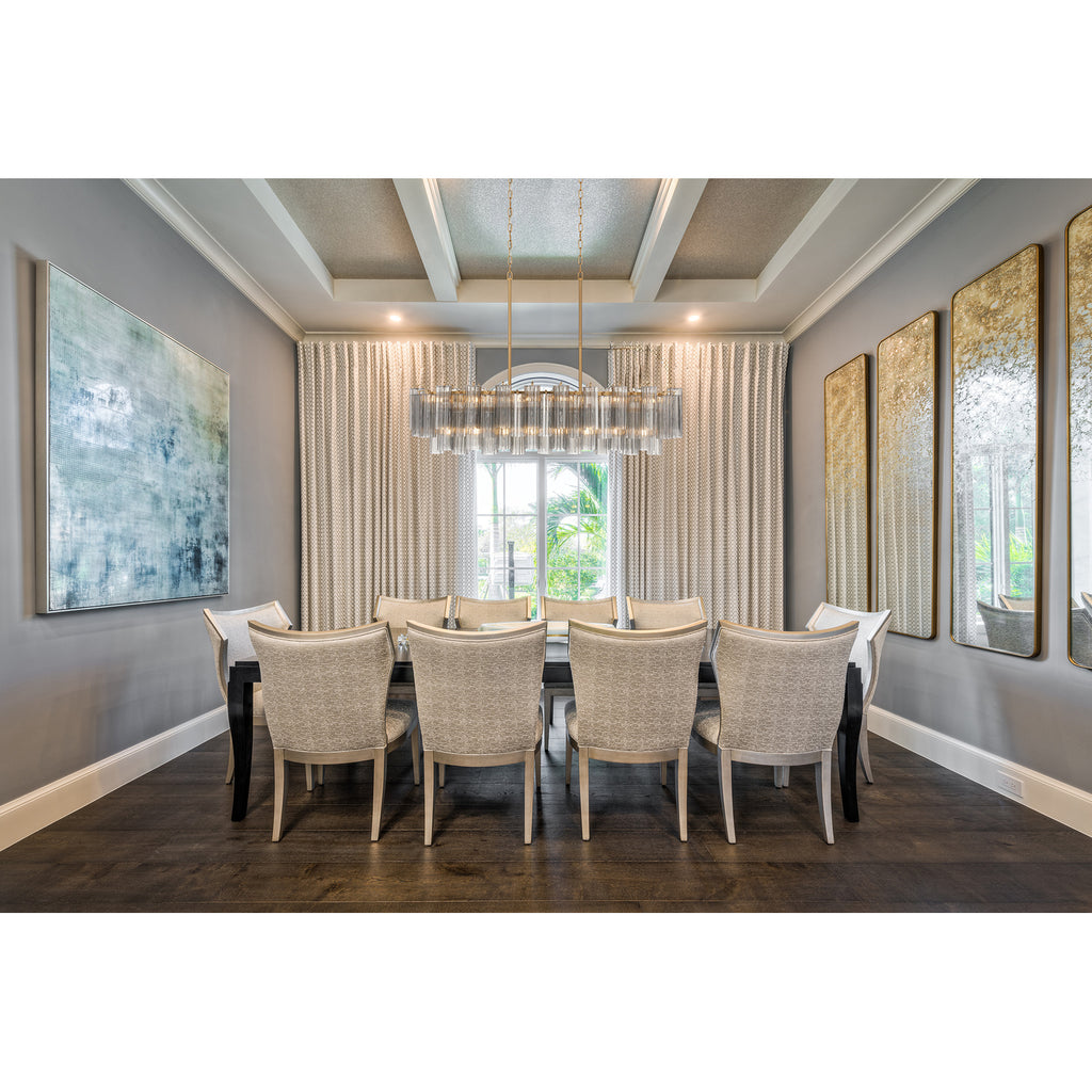 Crystorama Addis 51.75'' Linear Chandelier in Aged Brass - Lifestyle View
