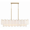 Crystorama Addis 51.75'' Linear Chandelier in Aged Brass - Front View