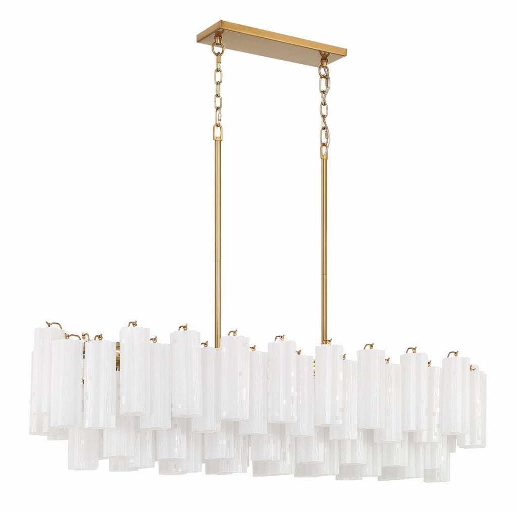 Crystorama Addis 51.75'' Linear Chandelier in Aged Brass - Additional View