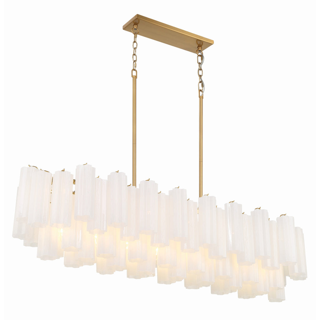 Crystorama Addis 51.75'' Linear Chandelier in Aged Brass - Additional View
