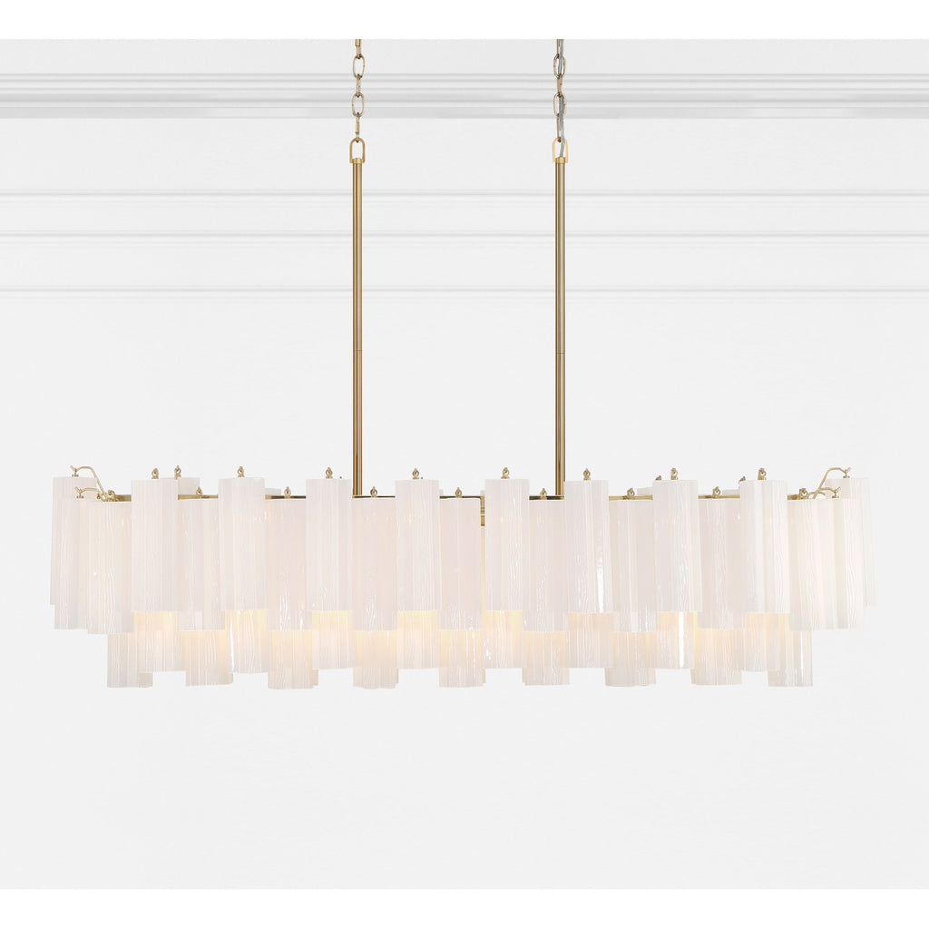 Crystorama Addis 51.75'' Linear Chandelier in Aged Brass - Additional View