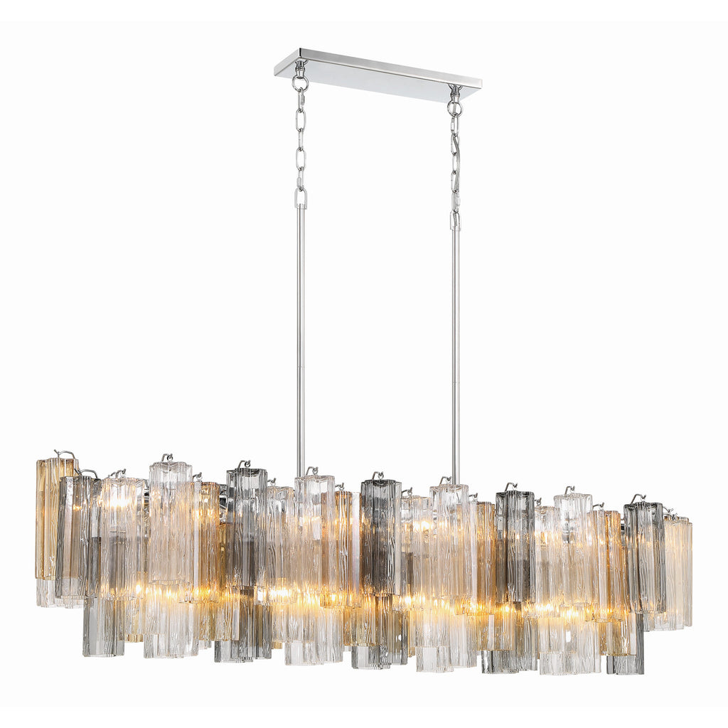 Crystorama Addis 51.75'' Linear Chandelier in Polished Chrome - Additional View