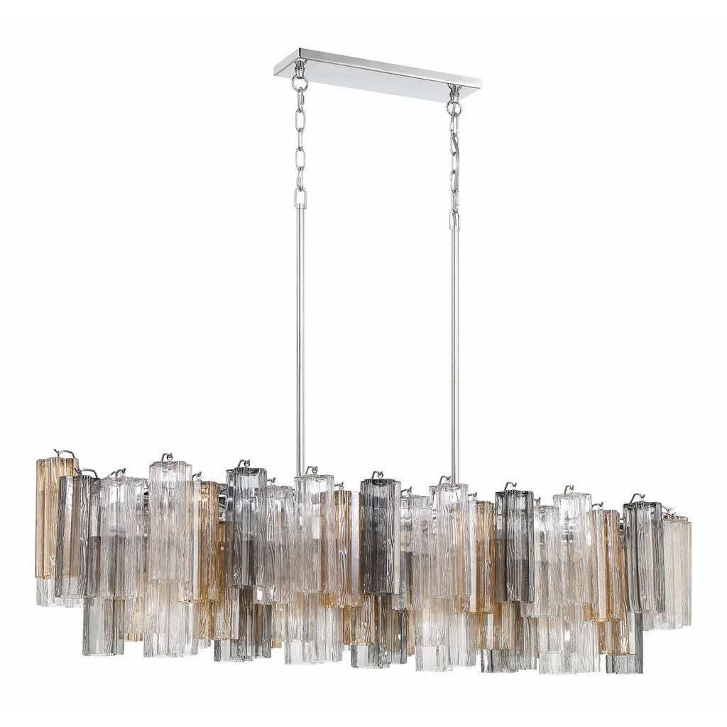 Crystorama Addis 51.75'' Linear Chandelier in Polished Chrome - Additional View